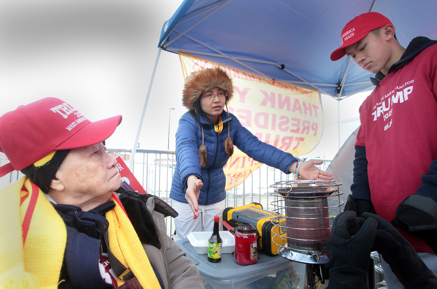 Trump rally campers NH folk